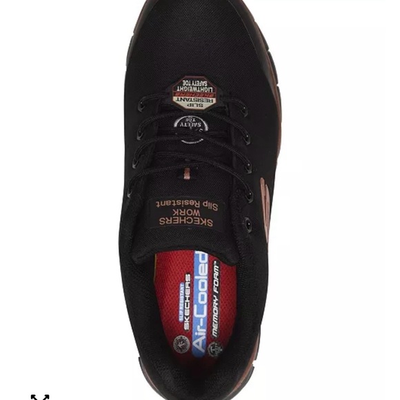 Skechers Alloy Toe Work Sneakers - Black and rose gold - Picture 2 of 7